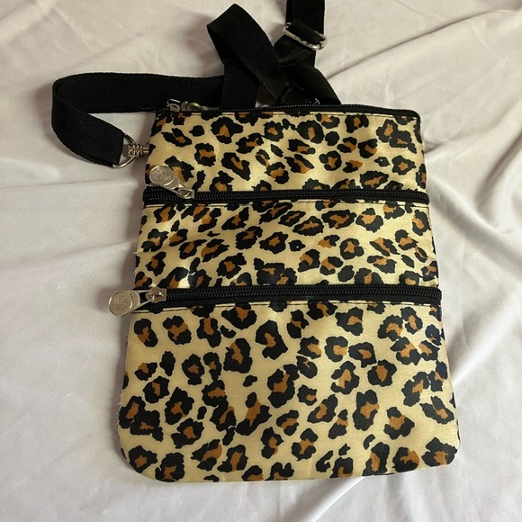 Brown and Black Triple-Zipper Crossbody Bag - Picture 1 of 7